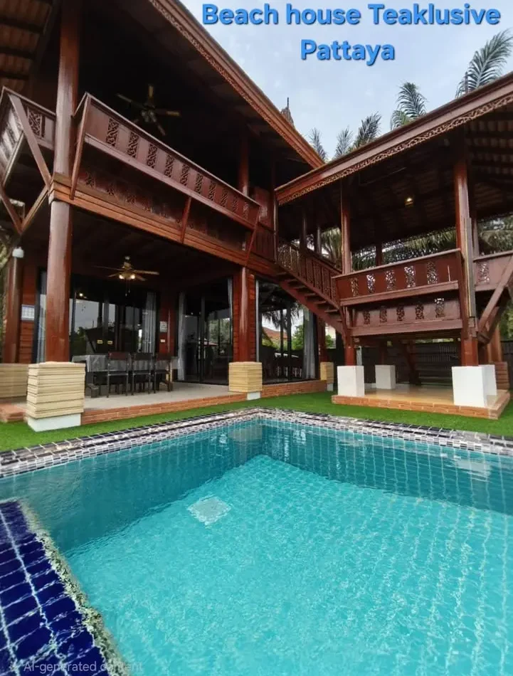 Rare Luxury Teakwood Pool Villa 3 Beds 2 Baths Pattaya